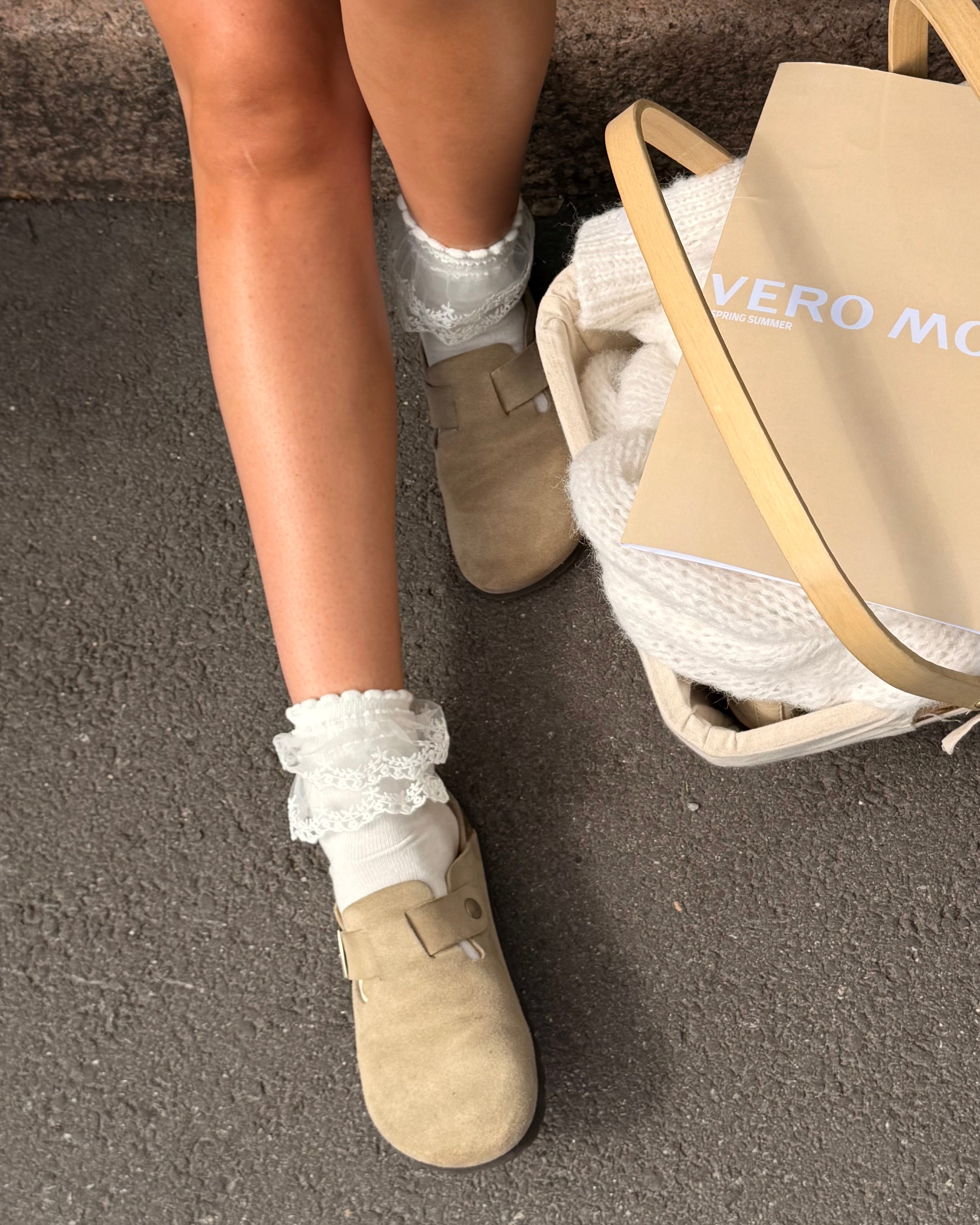 PCJOLINE Socks - Bright White